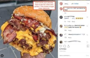 Burger restaurant caption
