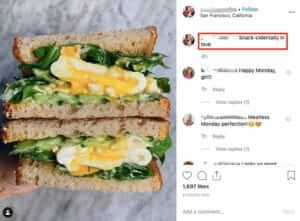 Instagram caption for sandwich shop