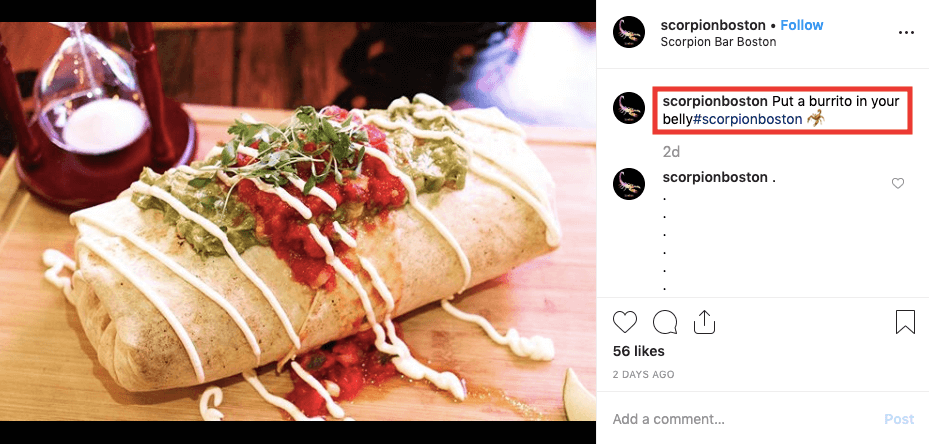 burrito posts for instagram