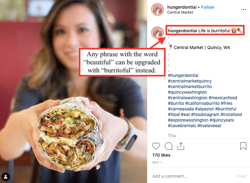 burrito captions for instagram