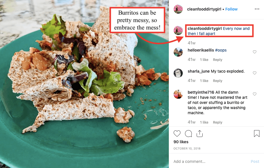 a burrito that has fallen apart on a plate