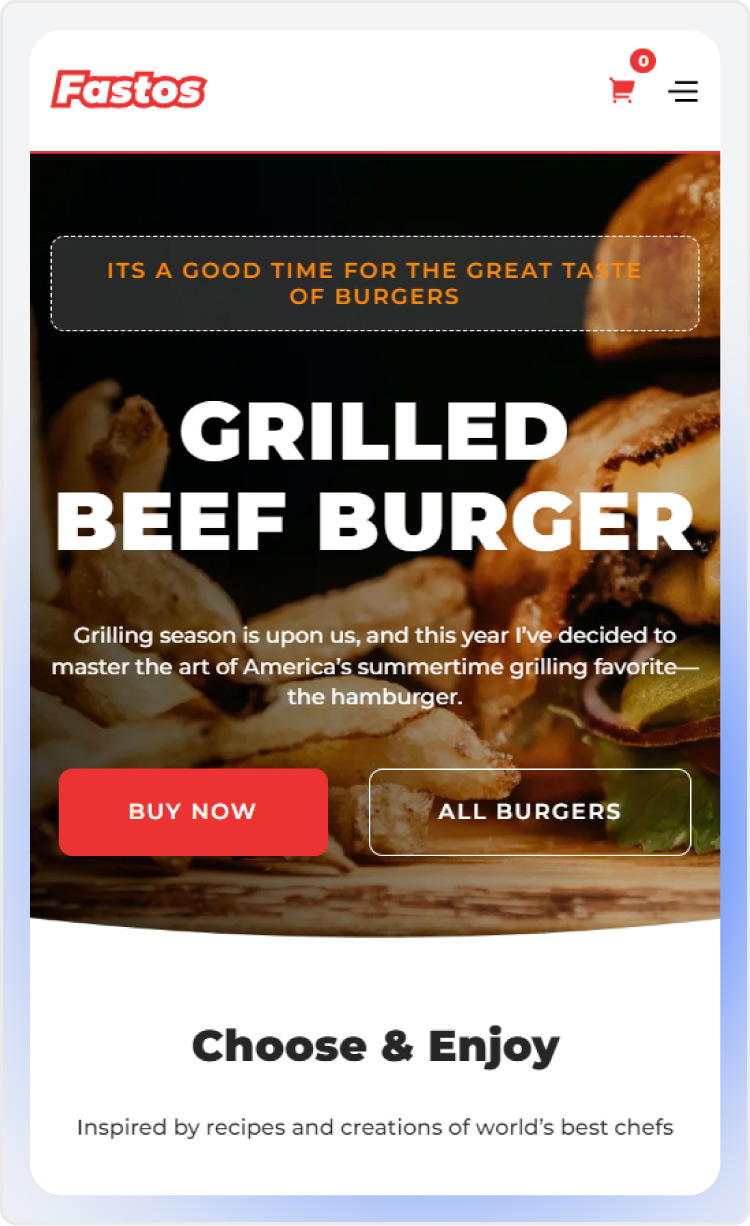 Screenshot of a Webflow restaurant website template.