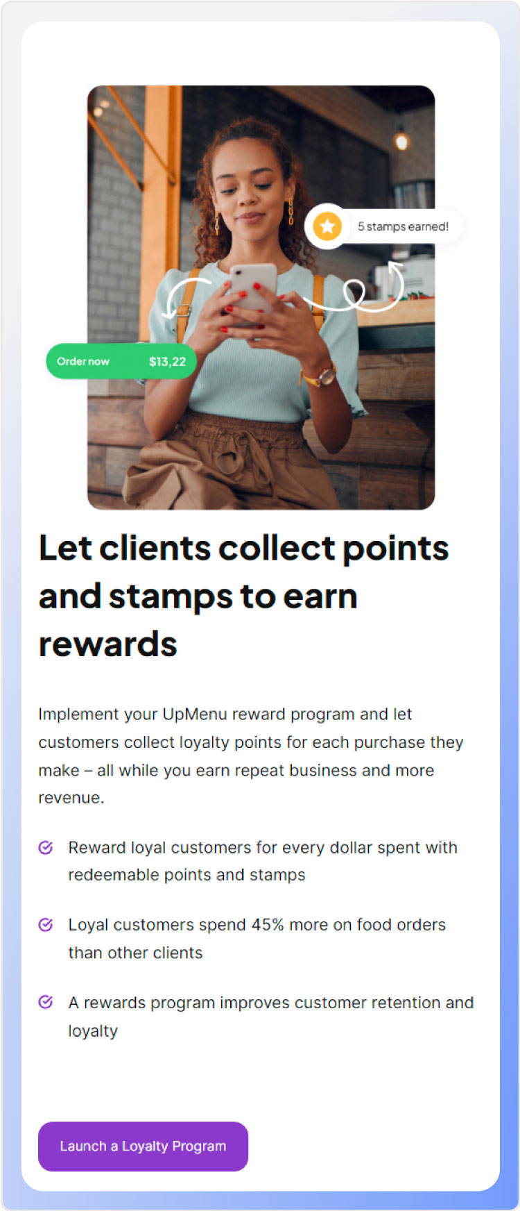 upmenu loyalty program