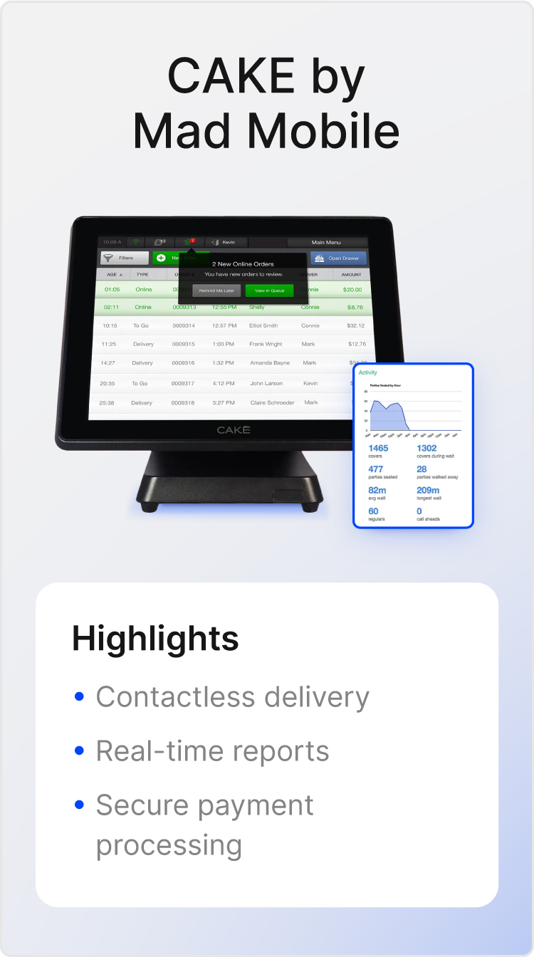 Image of CAKE POS and highlights of tool