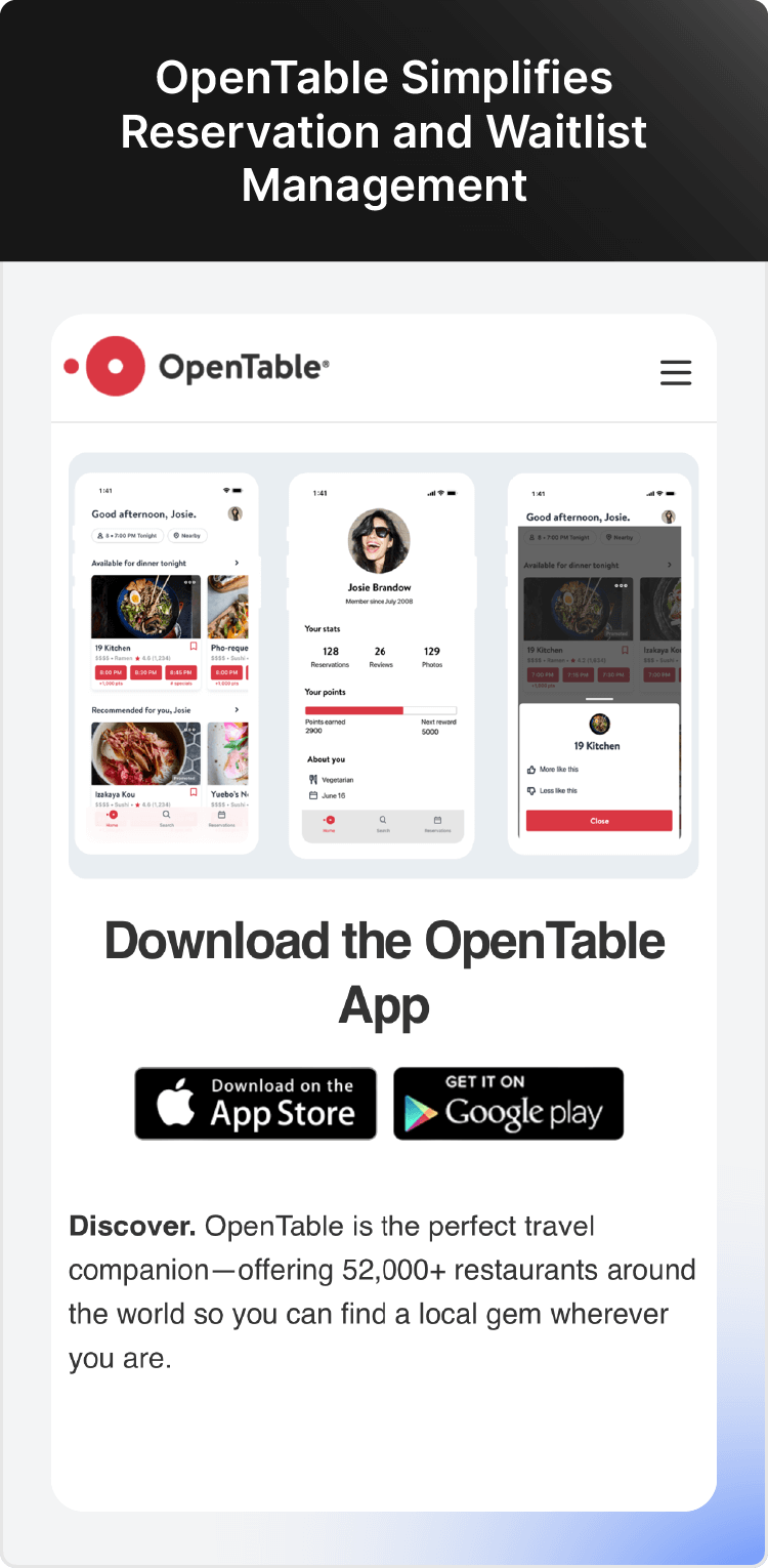 OpenTable app